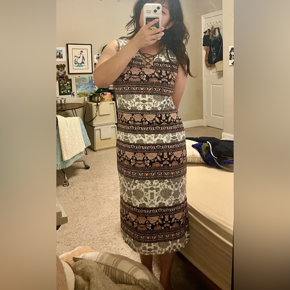Ivanka Trump Multicolor Patterned Dress
